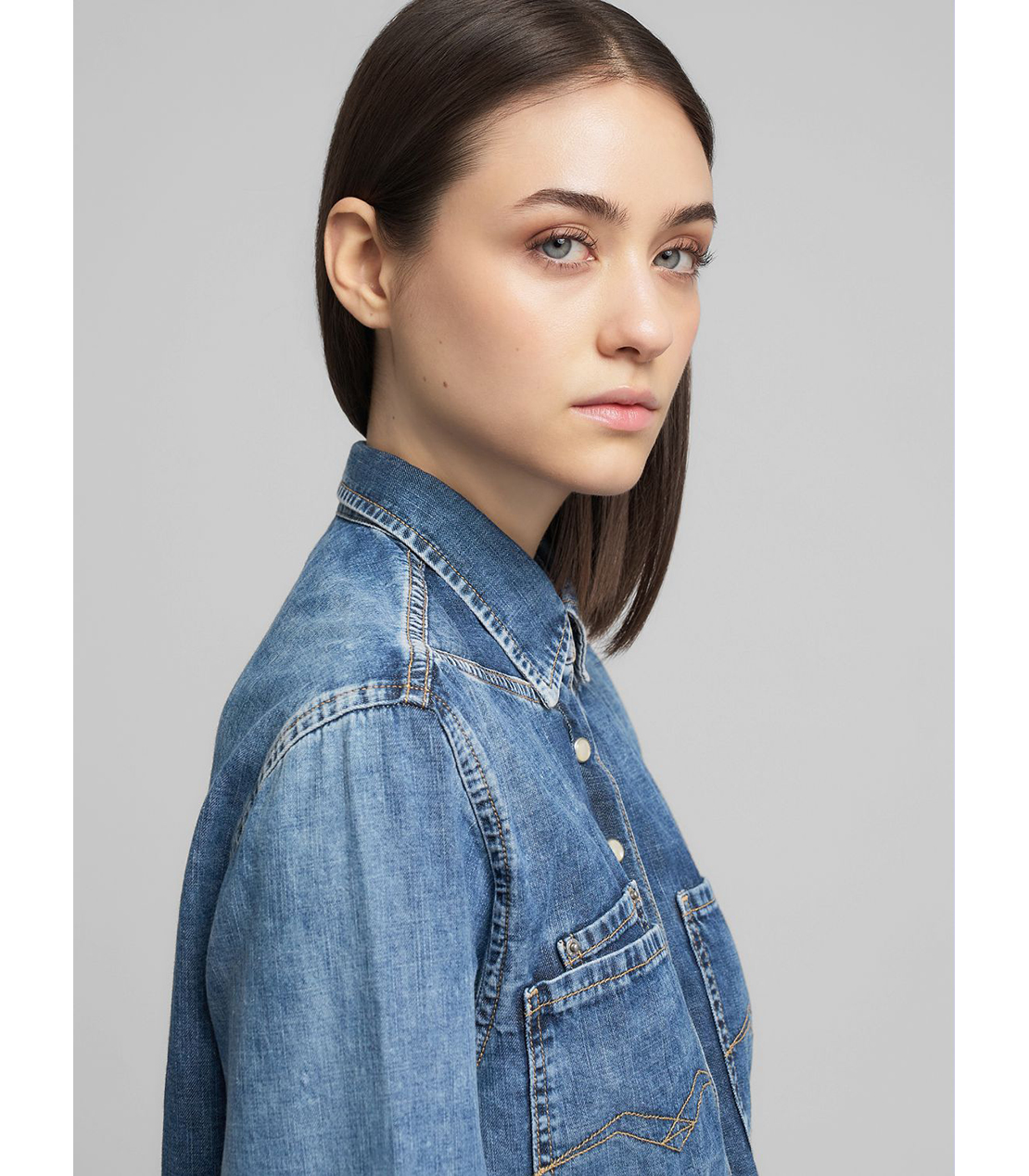 オーバーフィット デニムシャツ 詳細画像 ブルー 7